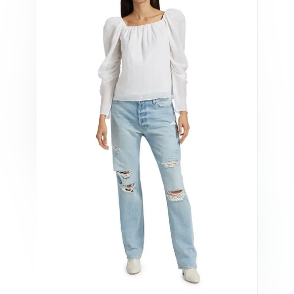 8. NWOT FRAME OFF THE SHOULDER BILLOW TOP - Picture 6 of 10